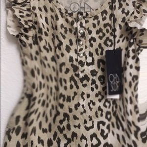 Used Chaser Cheetah Button Doen Top